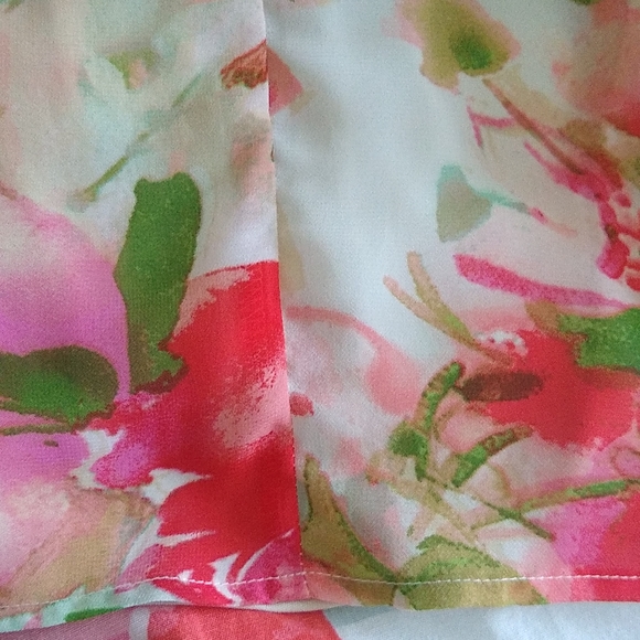 Watercolor front pleated high/low dress, size 8 - Picture 8 of 8